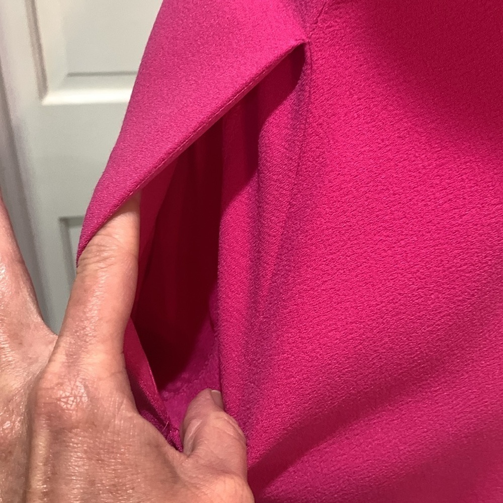 Dress the Population sz L hot pink cap sleeve midi dress - Picture 3 of 7